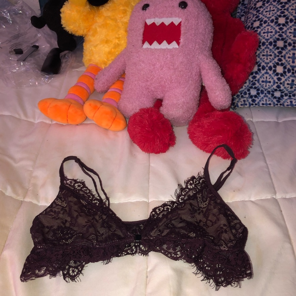 Me to we maroon lace bralette